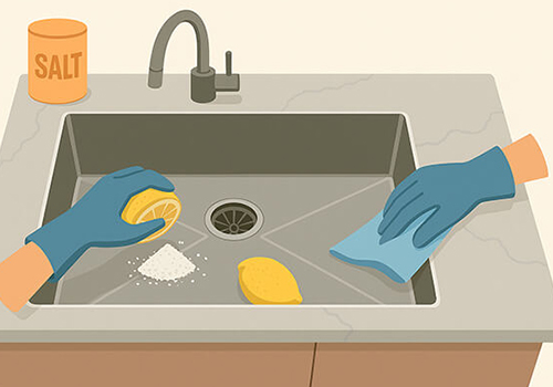 بهترین روش های تمیز کردن سینک ظرفشویی | راهنمای کامل نظافت و برق انداختن سینک