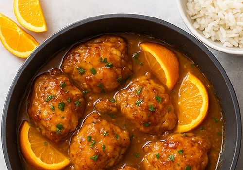 طرز تهیه مرغ پرتقالی خوشمزه و مجلسی | دستور کامل با فوت و فن آشپزی