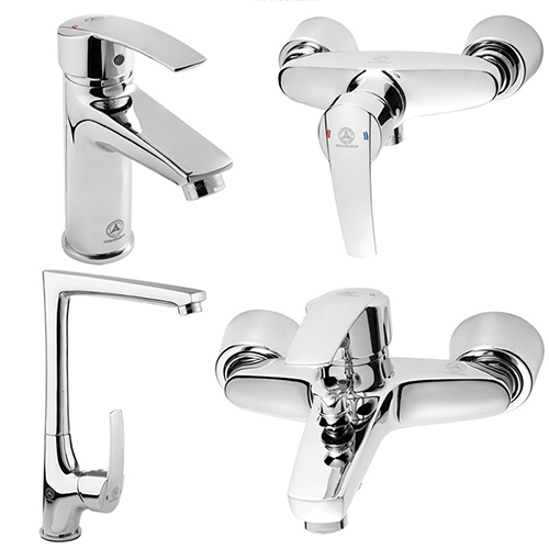 ست شیرآلات قهرمان مدل بهادر رنگ کروم